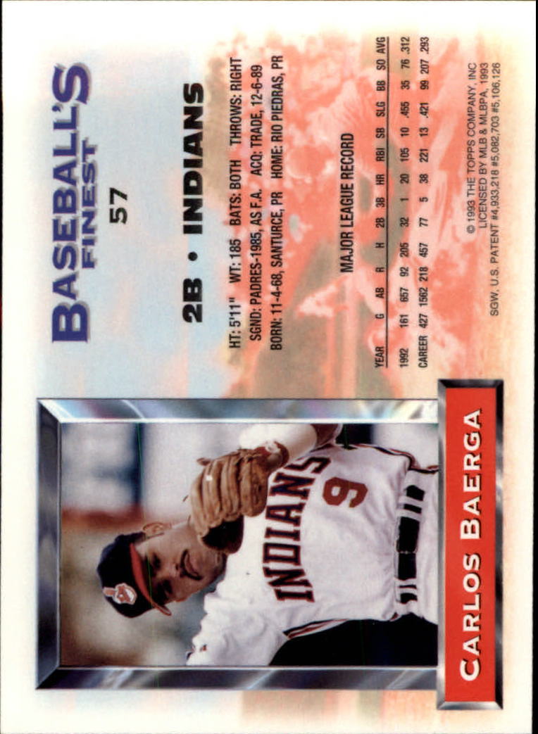 A6559- 1993 Feinstes Baseball Card # S 1-199 + Rookies -du Pick- 15 + Kostenlose - Bild 95 von 351