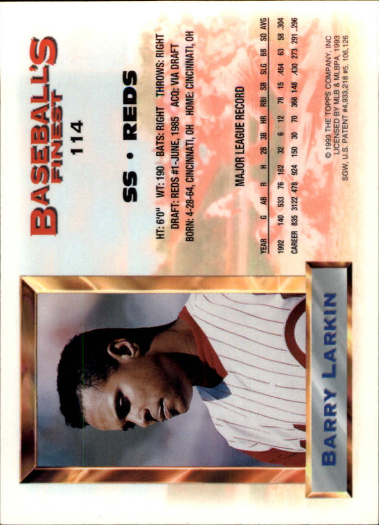 A6559- 1993 Feinstes Baseball Card # S 1-199 + Rookies -du Pick- 15 + Kostenlose - Bild 181 von 351