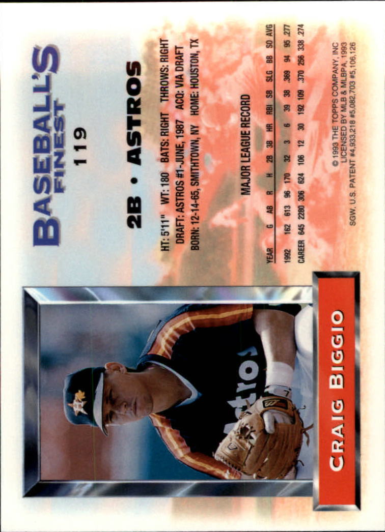 A6559- 1993 Feinstes Baseball Card # S 1-199 + Rookies -du Pick- 15 + Kostenlose - Bild 191 von 351