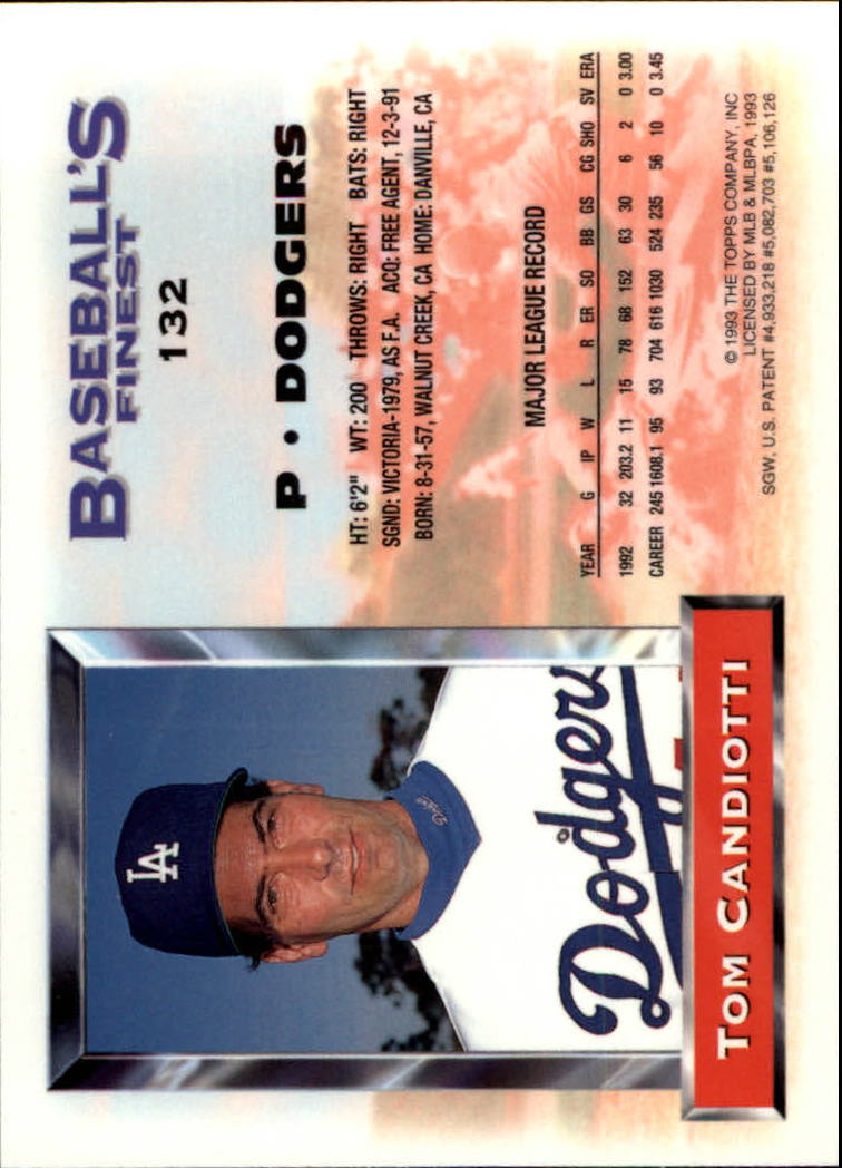 A6559- 1993 Feinstes Baseball Card # S 1-199 + Rookies -du Pick- 15 + Kostenlose - Bild 217 von 351
