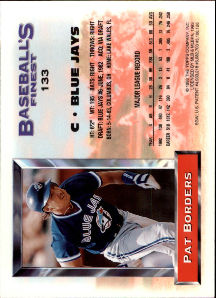 A6559- 1993 Feinstes Baseball Card # S 1-199 + Rookies -du Pick- 15 + Kostenlose - Bild 219 von 351