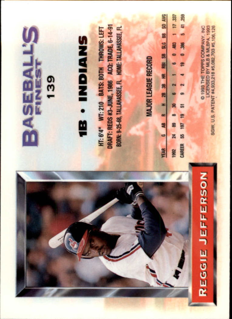 A6559- 1993 Feinstes Baseball Card # S 1-199 + Rookies -du Pick- 15 + Kostenlose - Bild 231 von 351