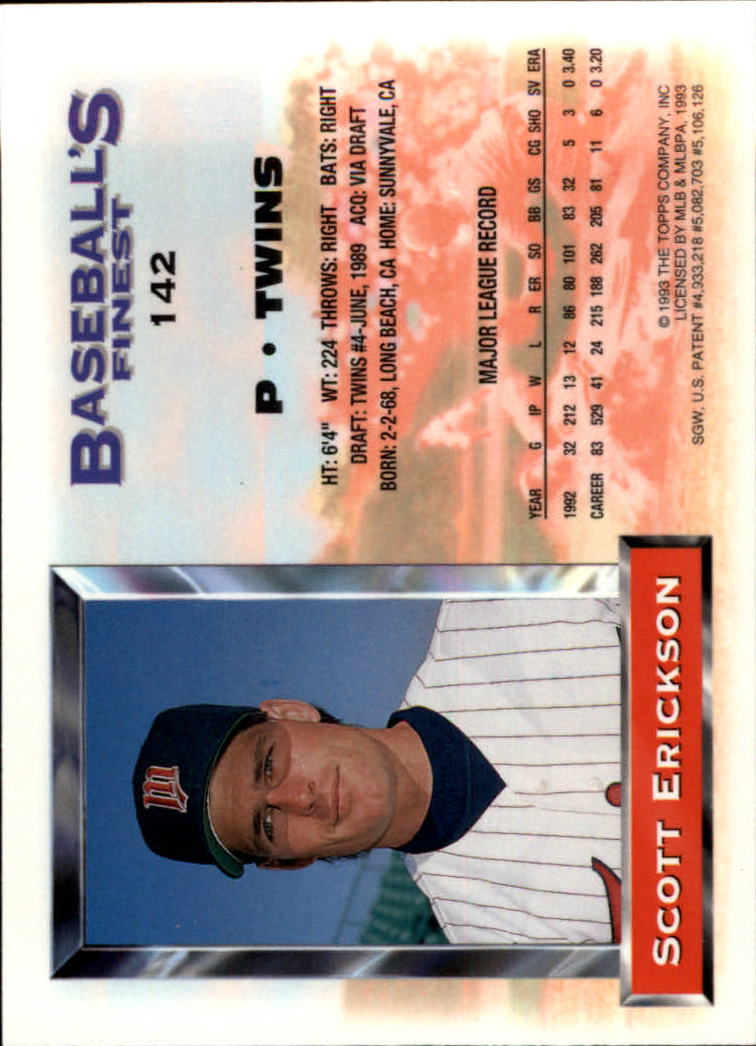 A6559- 1993 Feinstes Baseball Card # S 1-199 + Rookies -du Pick- 15 + Kostenlose - Bild 237 von 351