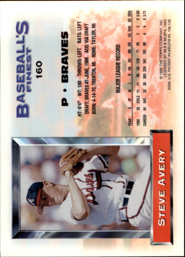 A6559- 1993 Feinstes Baseball Card # S 1-199 + Rookies -du Pick- 15 + Kostenlose - Bild 273 von 351