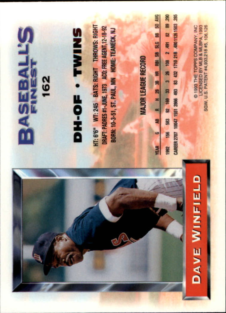 A6559- 1993 Feinstes Baseball Card # S 1-199 + Rookies -du Pick- 15 + Kostenlose - Bild 277 von 351
