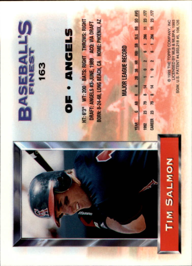 A6559- 1993 Feinstes Baseball Card # S 1-199 + Rookies -du Pick- 15 + Kostenlose - Bild 279 von 351