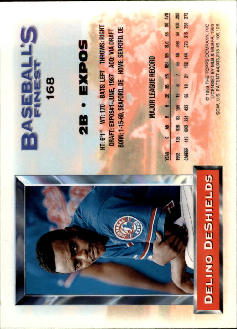 A6559- 1993 Feinstes Baseball Card # S 1-199 + Rookies -du Pick- 15 + Kostenlose - Bild 289 von 351