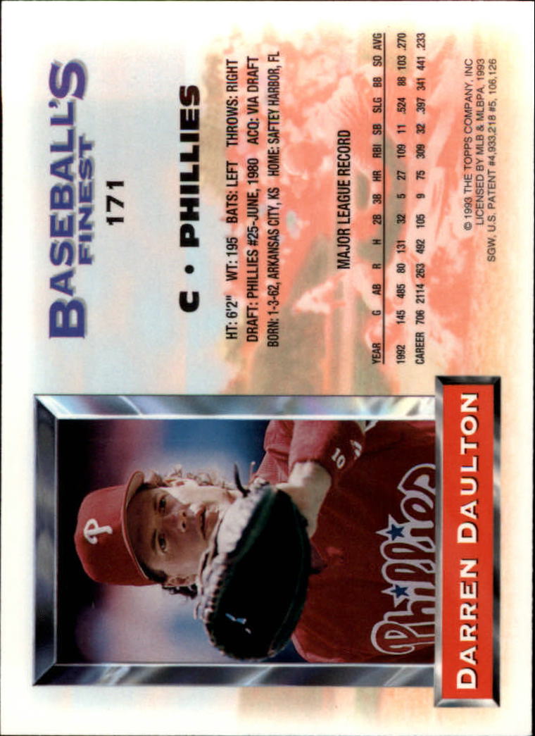 A6559- 1993 Feinstes Baseball Card # S 1-199 + Rookies -du Pick- 15 + Kostenlose - Bild 295 von 351
