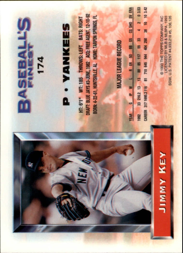 A6559- 1993 Feinstes Baseball Card # S 1-199 + Rookies -du Pick- 15 + Kostenlose - Bild 301 von 351