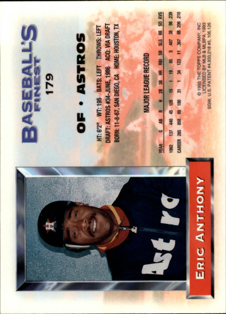 A6559- 1993 Feinstes Baseball Card # S 1-199 + Rookies -du Pick- 15 + Kostenlose - Bild 311 von 351