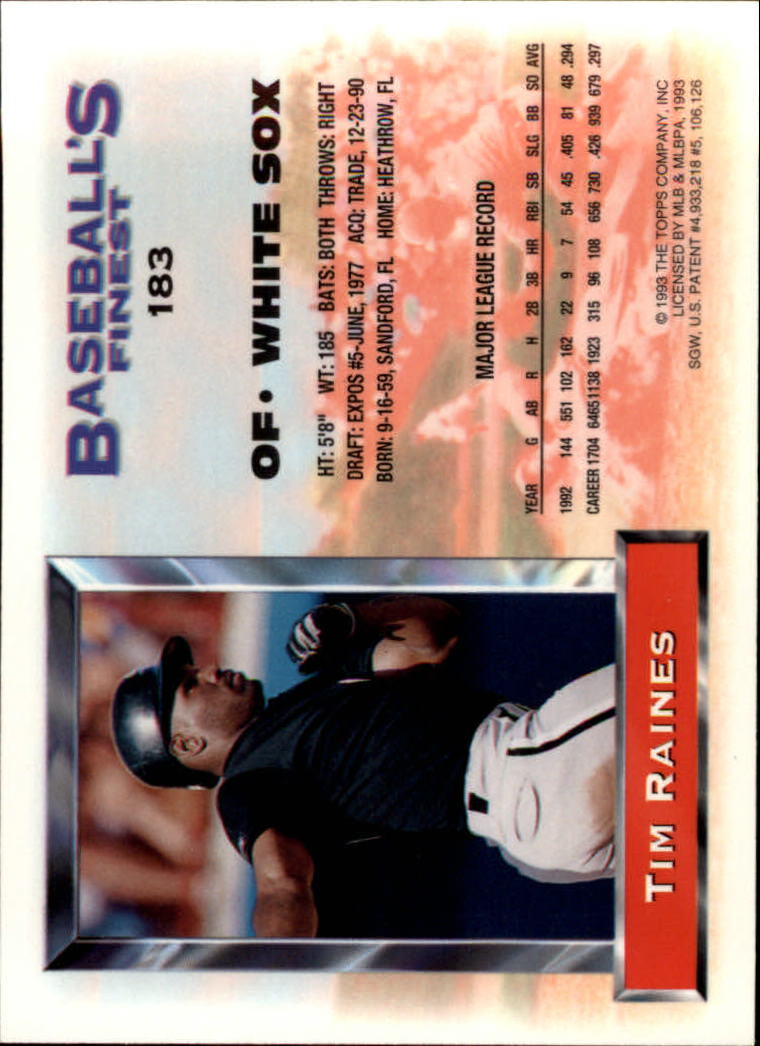 A6559- 1993 Feinstes Baseball Card # S 1-199 + Rookies -du Pick- 15 + Kostenlose - Bild 319 von 351