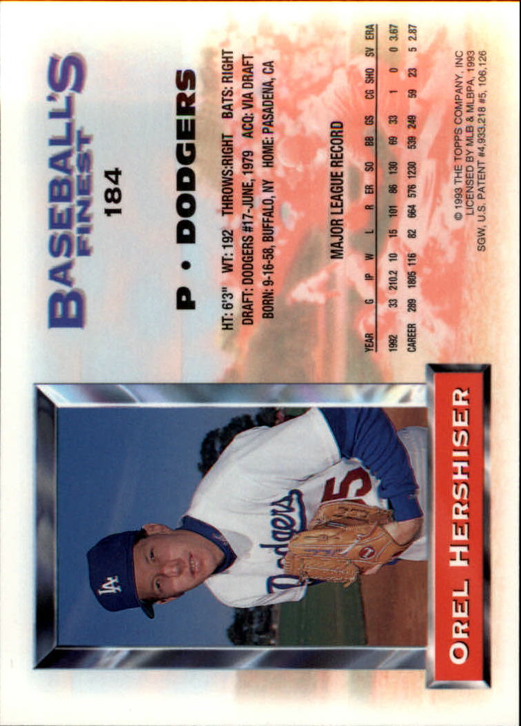 A6559- 1993 Feinstes Baseball Card # S 1-199 + Rookies -du Pick- 15 + Kostenlose - Bild 321 von 351