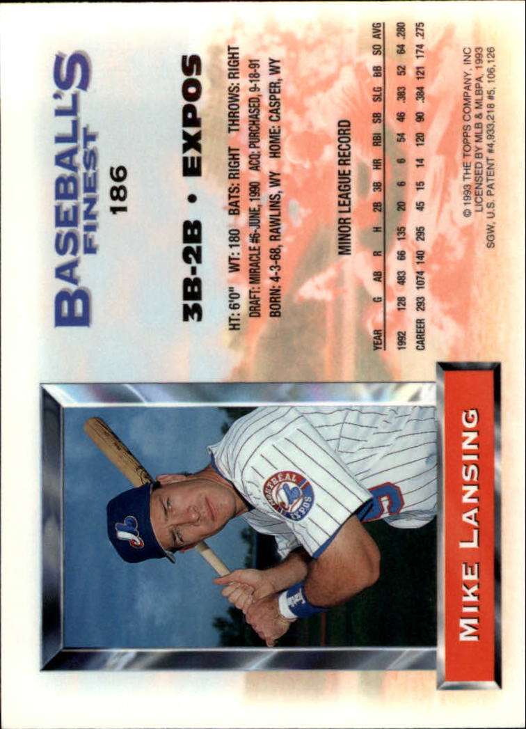A6559- 1993 Feinstes Baseball Card # S 1-199 + Rookies -du Pick- 15 + Kostenlose - Bild 325 von 351