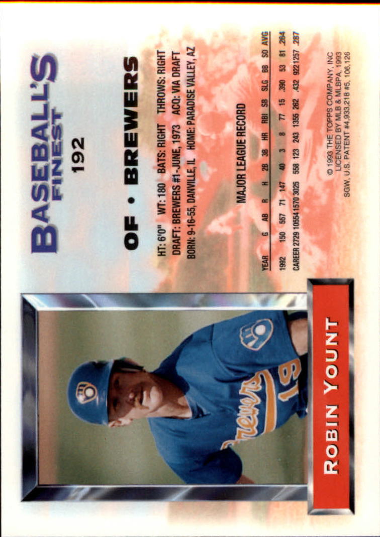 A6559- 1993 Feinstes Baseball Card # S 1-199 + Rookies -du Pick- 15 + Kostenlose - Bild 337 von 351