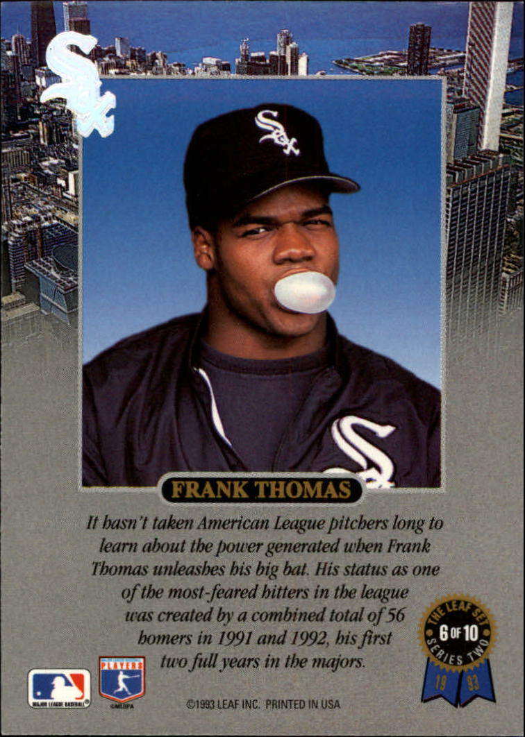 1993 Leaf Thomas #6 Frank Thomas/Power back image