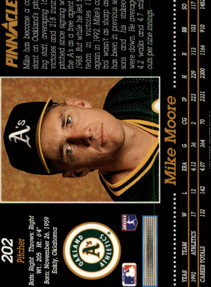1993 Pinnacle (Score) Baseball "Main Set" Base Cards #201 to #400 - Picture 5 of 401