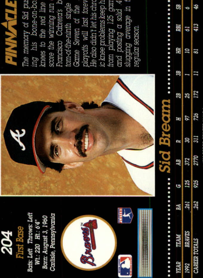 1993 Pinnacle (Score) Baseball "Main Set" Base Cards #201 to #400 - Picture 9 of 401