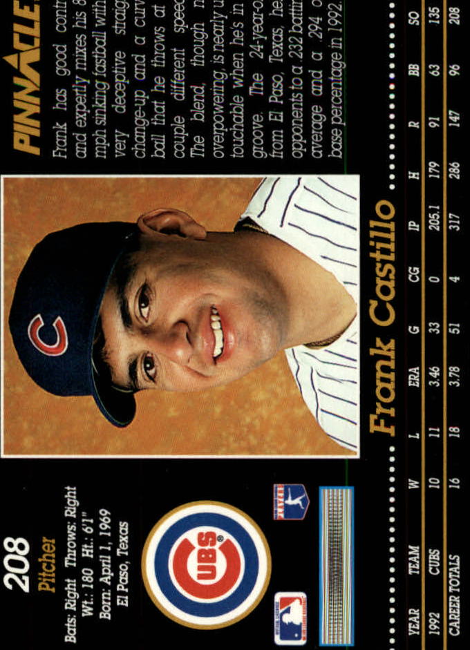 1993 Pinnacle (Score) Baseball "Main Set" Base Cards #201 to #400 - Picture 17 of 401