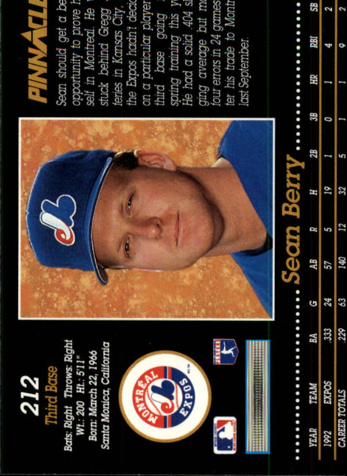 1993 Pinnacle (Score) Baseball "Main Set" Base Cards #201 to #400 - Picture 25 of 401