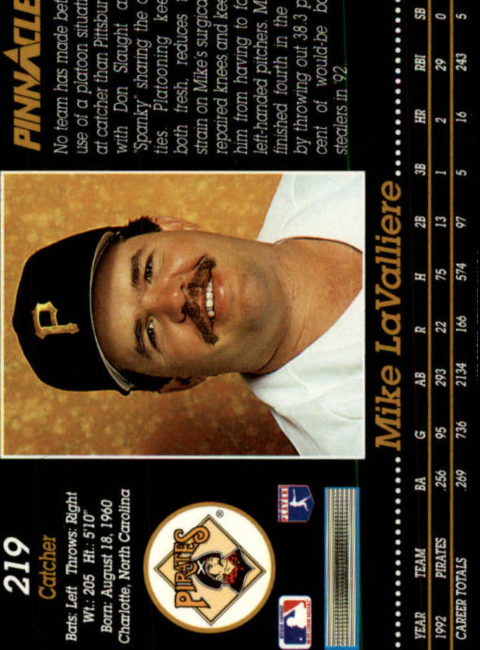 1993 Pinnacle (Score) Baseball "Main Set" Base Cards #201 to #400 - Picture 39 of 401