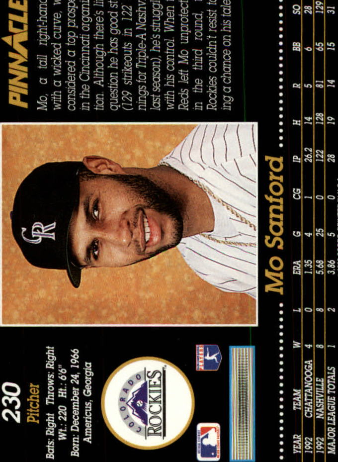 1993 Pinnacle (Score) Baseball "Main Set" Base Cards #201 to #400 - Picture 61 of 401