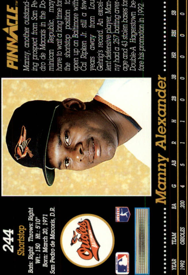 1993 Pinnacle (Score) Baseball "Main Set" Base Cards #201 to #400 - Picture 89 of 401