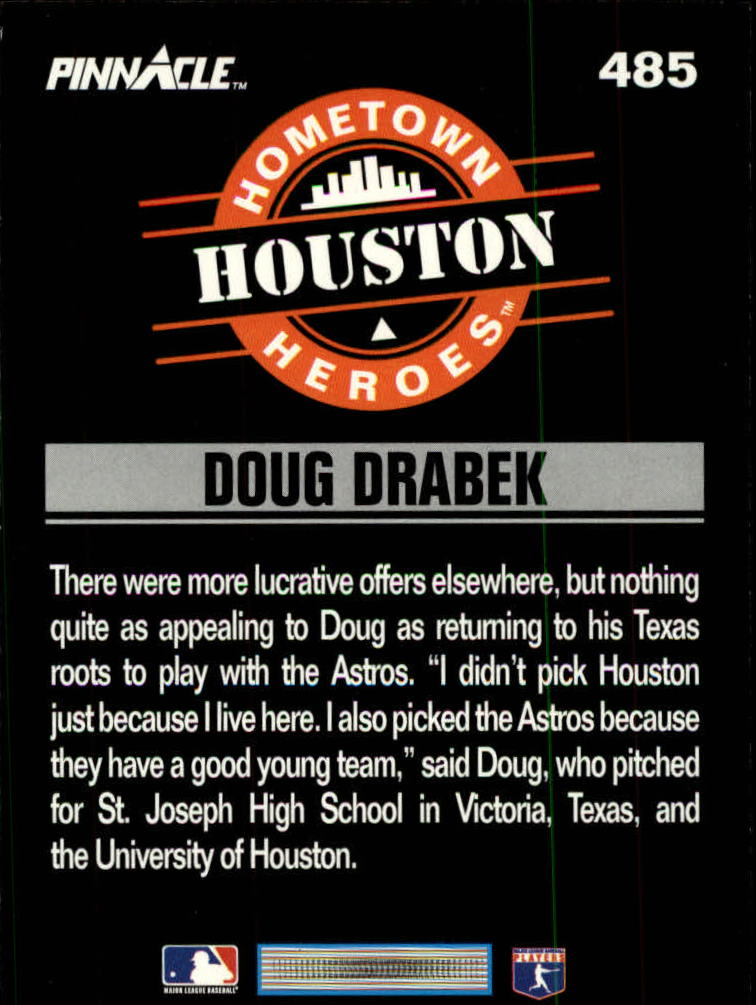 1993 Pinnacle #485 Doug Drabek HH back image