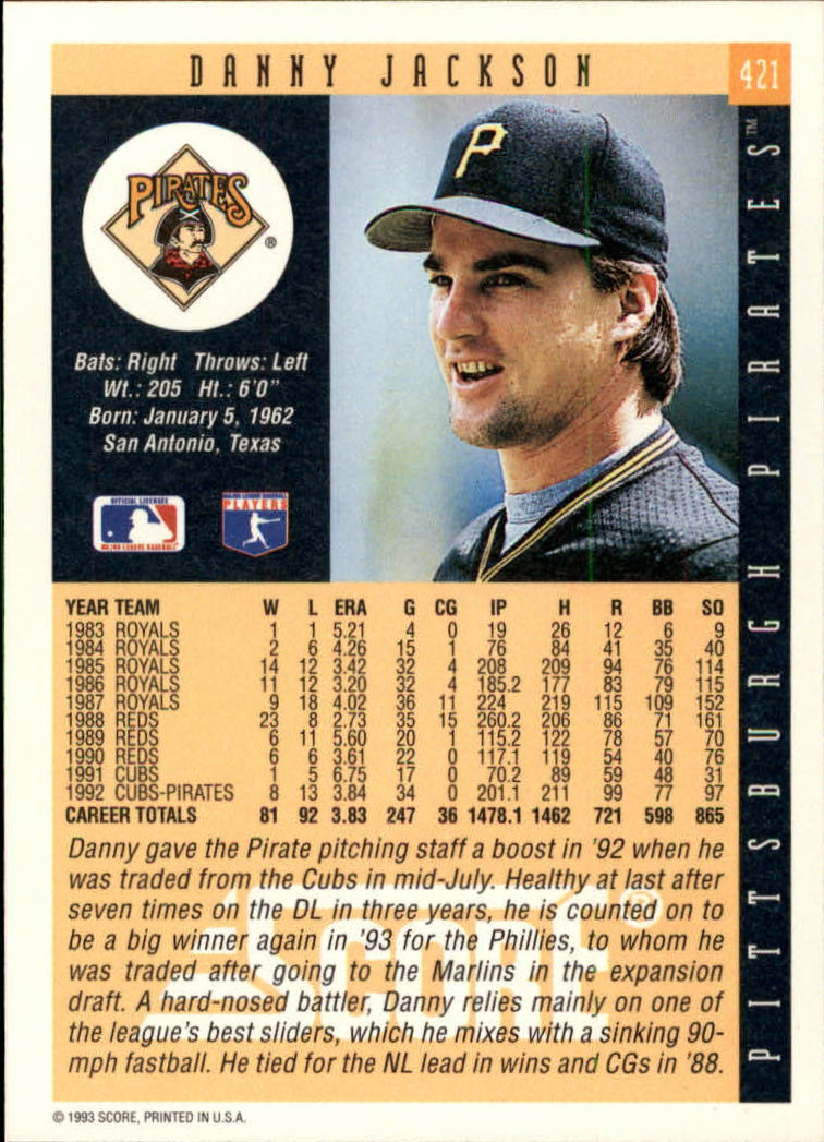 Sports Card Back
