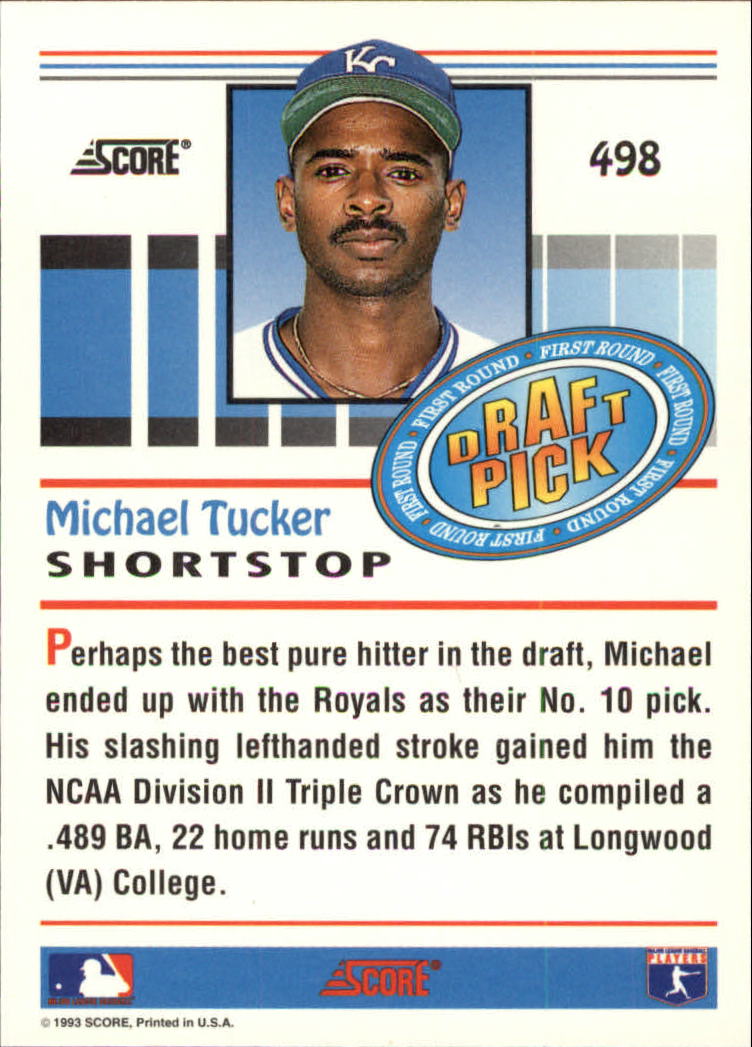 1993 Score #498 Michael Tucker back image