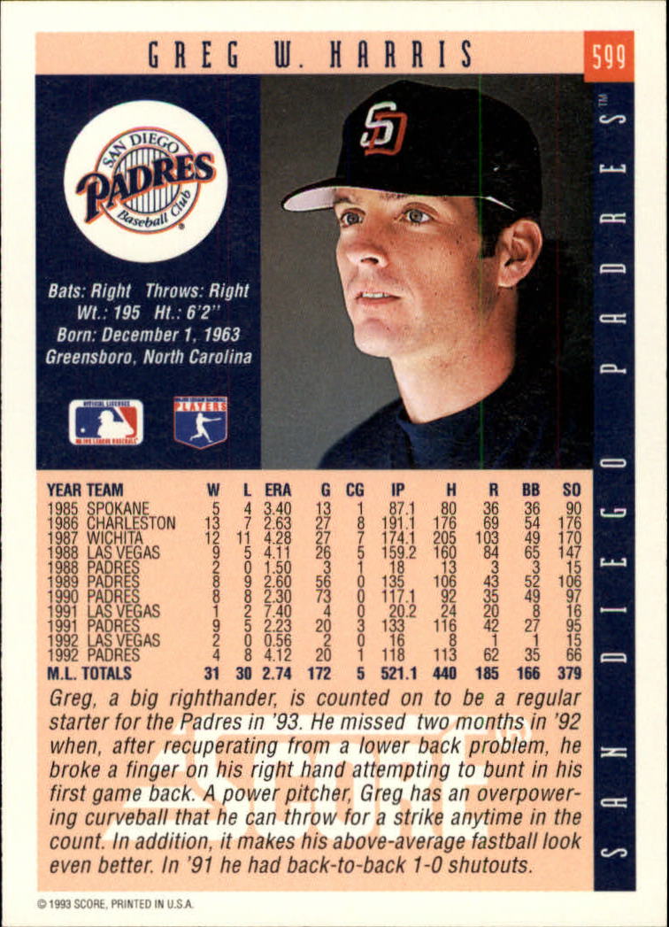 Sports Card Back