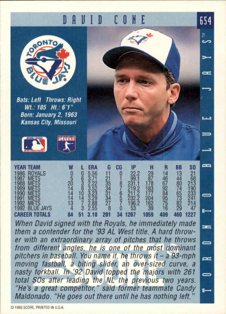 Sports Card Back