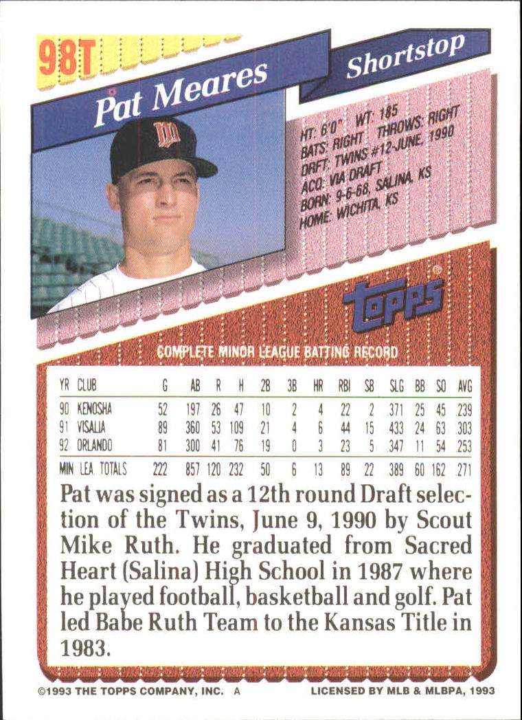 1993 Topps Traded Baseball Card Pick | eBay