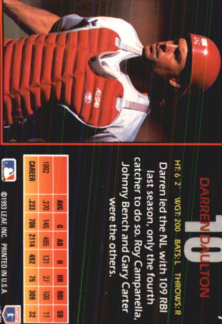 Sports Card Back