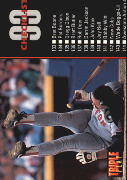 1993 Triple Play #198 Checklist - NM