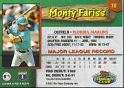 1993 Marlins Stadium Club #19 Monty Fariss back image