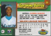 1993 Marlins Stadium Club #23 Geronimo Berroa back image