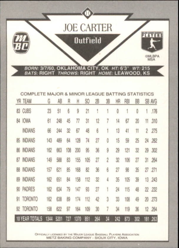 B6767- 1993 Metz Backen Baseball Card # S 1-40 -du Pick- 15 + Gratis US Schiff - Bild 7 von 69