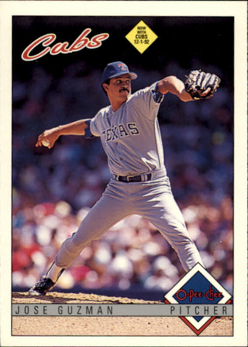 1993 O-Pee-Chee #121 Jose Guzman/Now with Cubs/12/1/92