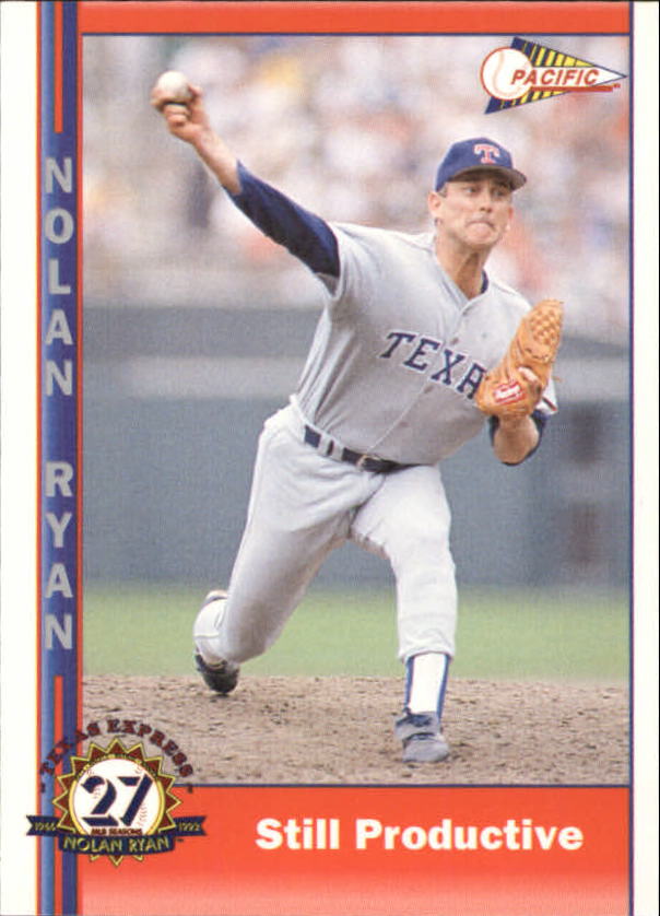 1991 Pacific Ryan Texas Express I #27 Nolan Ryan/Single Season Strikeout  Record - NM-MT