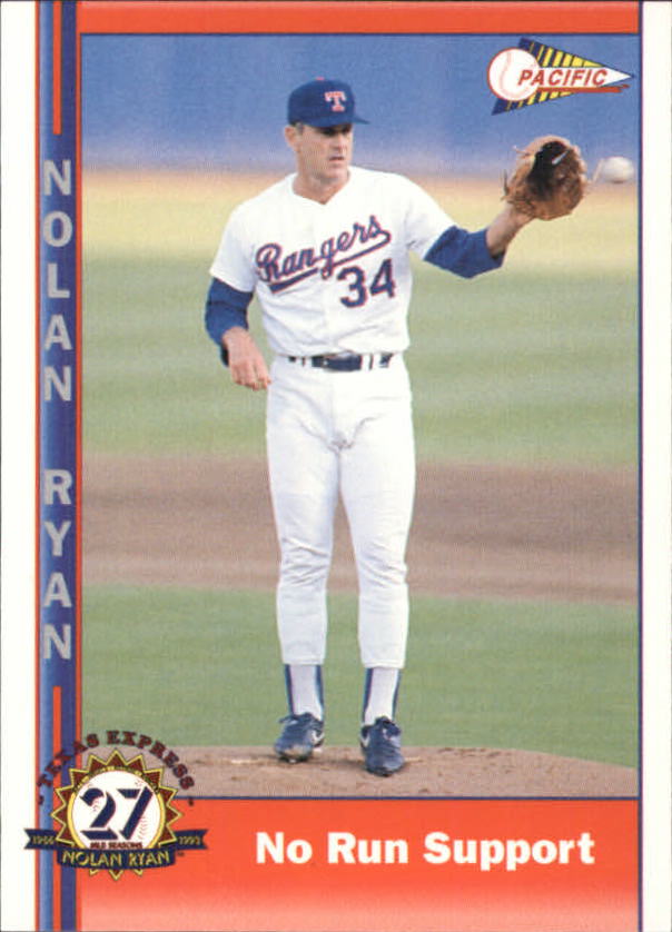 1993 Pacific Ryan 27th Season #227 Nolan Ryan No Run Support - Nm-mt