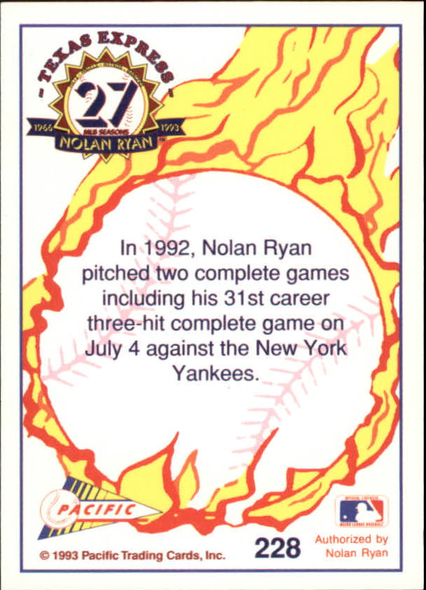 B0694- 1993 Pacific Ryan Nolan 27th Season BB 1-250 -You Pick- 15+ FREE US SHIP - Picture 446 of 488