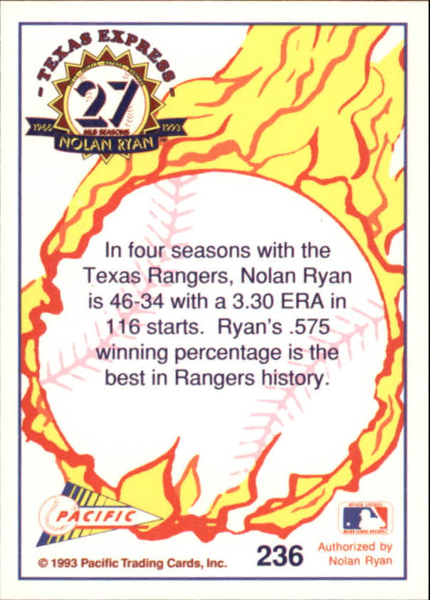 B0694- 1993 Pacific Ryan Nolan 27th Season BB 1-250 -You Pick- 15+ FREE US SHIP - Picture 462 of 488