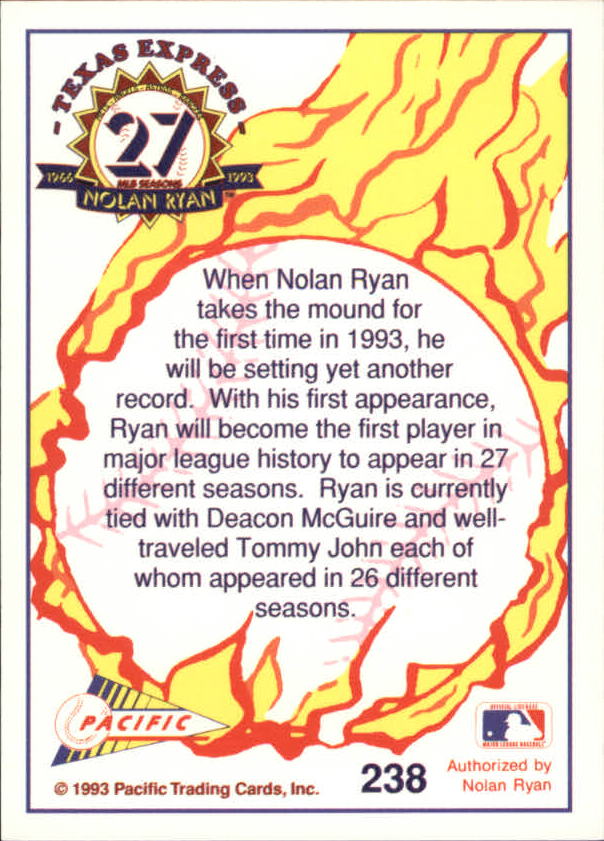 B0694- 1993 Pacific Ryan Nolan 27th Season BB 1-250 -You Pick- 15+ FREE US SHIP - Picture 466 of 488