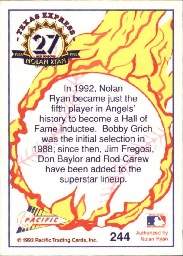 B0694- 1993 Pacific Ryan Nolan 27th Season BB 1-250 -You Pick- 15+ FREE US SHIP - Picture 478 of 488