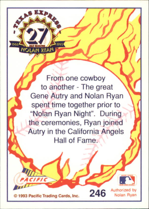B0694- 1993 Pacific Ryan Nolan 27th Season BB 1-250 -You Pick- 15+ FREE US SHIP - Picture 482 of 488