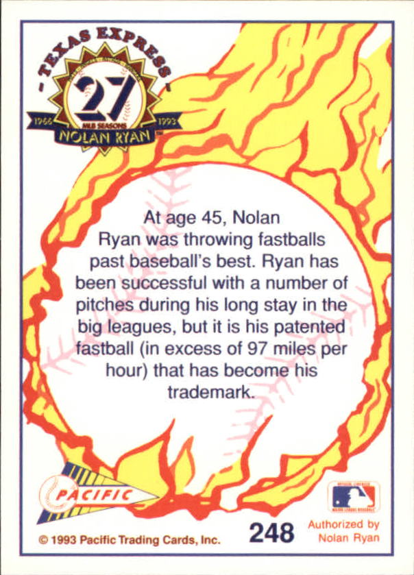 B0694- 1993 Pacific Ryan Nolan 27th Season BB 1-250 -You Pick- 15+ FREE US SHIP - Picture 484 of 488