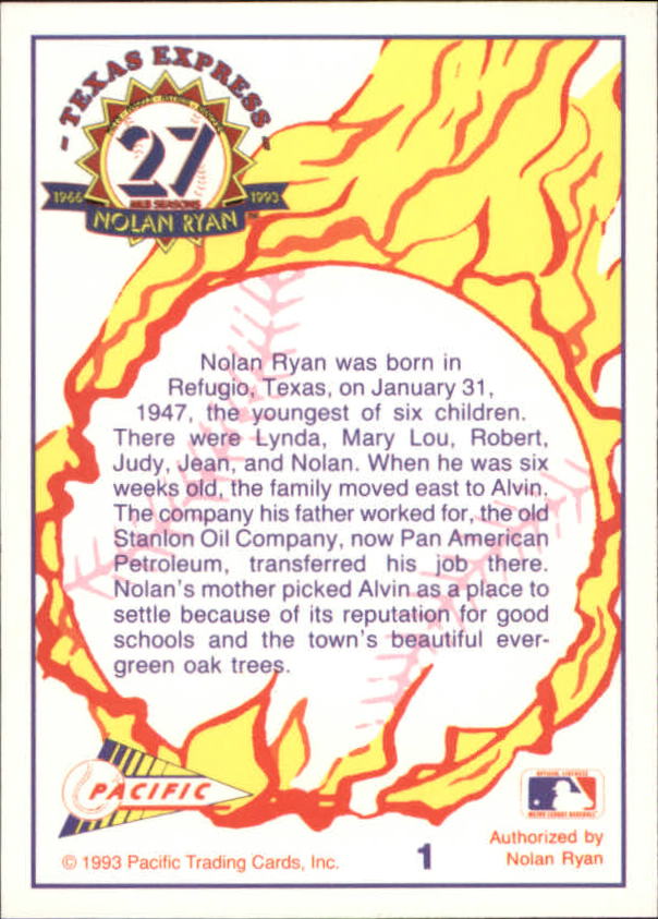B0694- 1993 Pacific Ryan Nolan 27th Season BB 1-250 -You Pick- 15+ FREE US SHIP - Picture 3 of 488