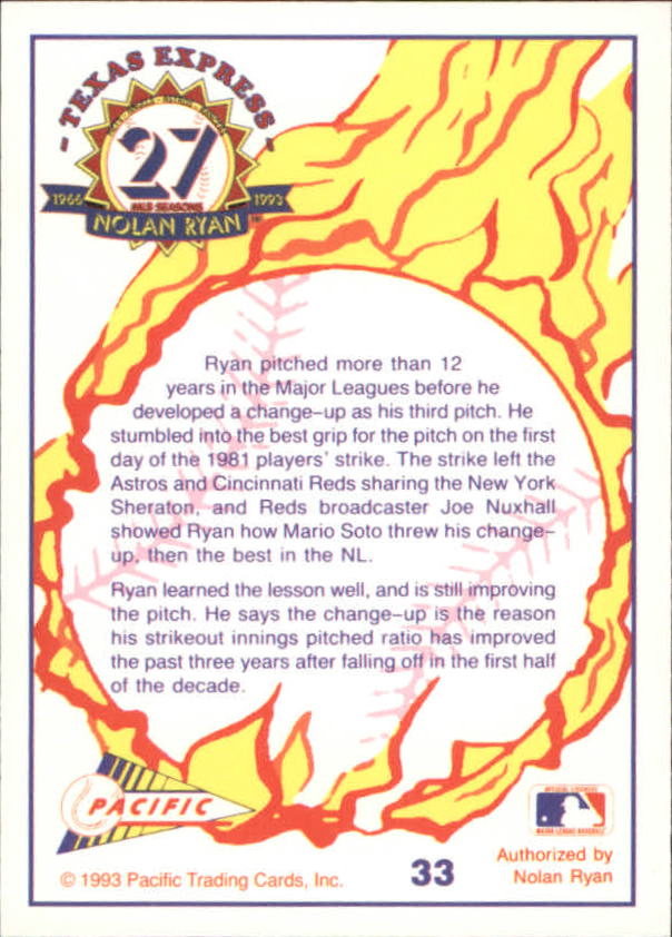 B0694- 1993 Pacific Ryan Nolan 27th Season BB 1-250 -You Pick- 15+ FREE US SHIP - Picture 65 of 488