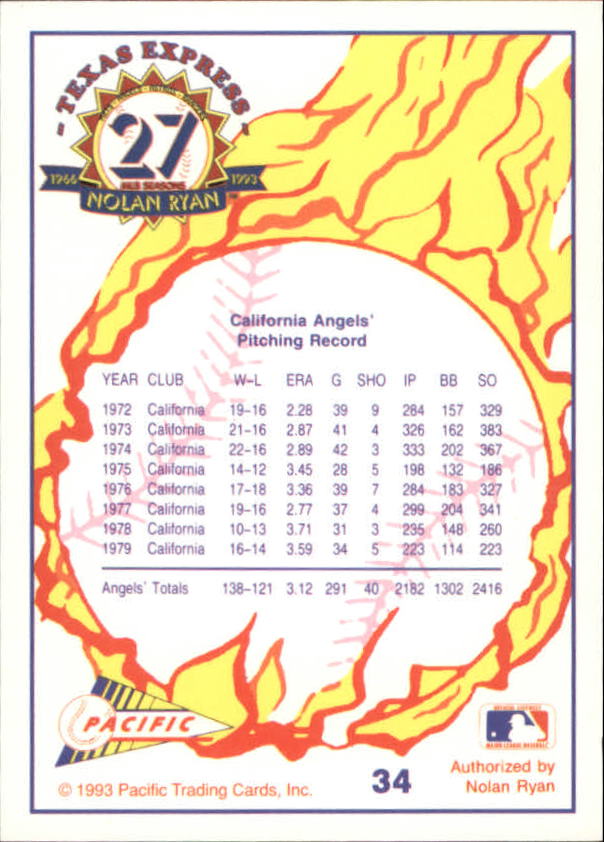 B0694- 1993 Pacific Ryan Nolan 27th Season BB 1-250 -You Pick- 15+ FREE US SHIP - Picture 67 of 488