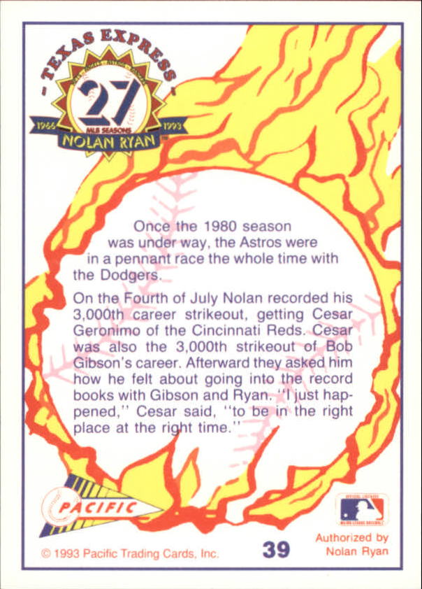 B0694- 1993 Pacific Ryan Nolan 27th Season BB 1-250 -You Pick- 15+ FREE US SHIP - Picture 77 of 488